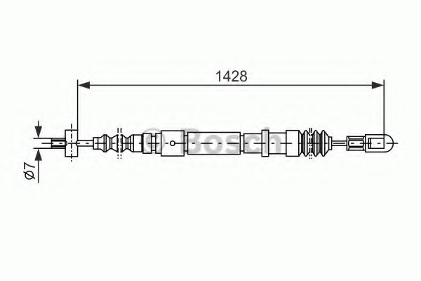 BOSCH 1 987 477 355 Cable, parking brake
